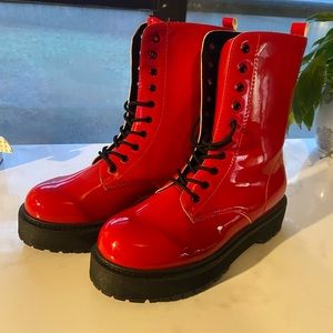 Size 11 Red Combat boots